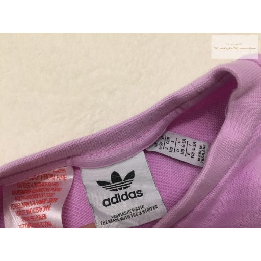 Adidas 4-5 év 104-110 cm halvány lila puha pamut lány felső/ pulóver - újszerű,hibátlan