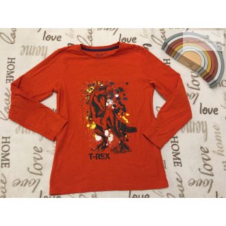   Matalan 11 év 146 cm piros, T - Rex mintás pamut fiú felső újszerű,hibátlan