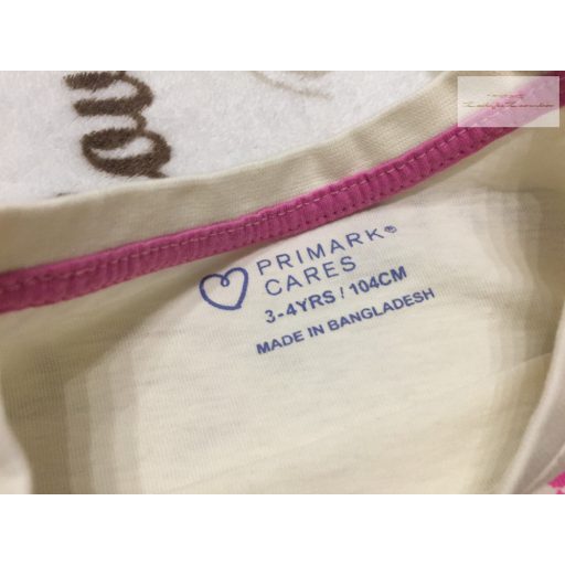 Primark 3-4 év 98-104 cmBe brave... feliratos  pamut lány felső-újszerű,hibátlan