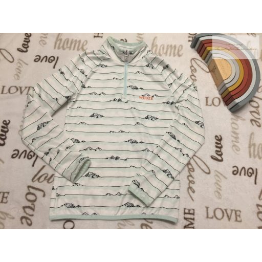 Wedze 10 év 133-142 cm zöld - fehér sí/ sport aláöltözet/ edzéshez felső- újszerű,hibátlan