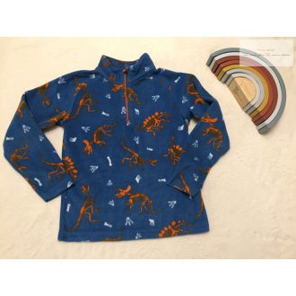   Mountain Warehouse 7-8 év 122-128 cm kék, színes dinó mintás vékony polár fiú felső - újszerű,hibátlan