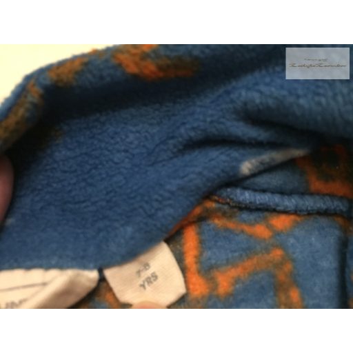 Mountain Warehouse 7-8 év 122-128 cm kék, színes dinó mintás vékony polár fiú felső - újszerű,hibátlan