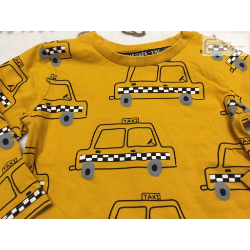 Matalan 12 - 18  hó 80 - 86  cm  sárga, taxi mintás pamut fiú felső újszerű,hibátlan