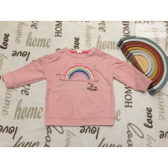   Bio Cotton 6-9 hó 68-74 cm szivárvány-unikornis mintás puha pamut lány felső -újszerű,hibátlan