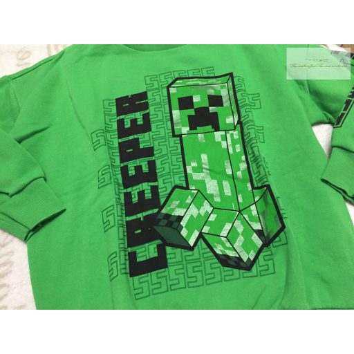 Minecraft 7-8 év 122-128 cm zöld,  Minecraft mintás pamut fiú felső - újszerű,