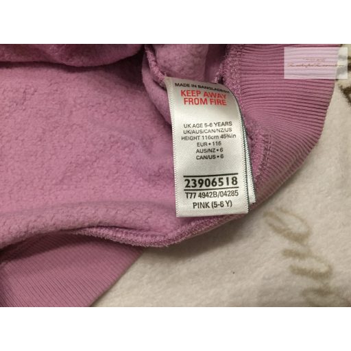 M§S 5-6 év 116 cm rózsaszín, kutya mintás pamut lány felső / pulóver .- újszerű,hibátlan-
