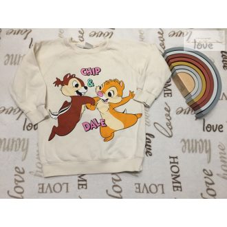   Zara 3-4 év 104 cm bézs, Chip és Dale  mintás  pamut felső/ pulóver újszerű,hibátlan