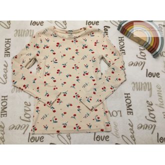   Next 13 év 158 cm bézs, apró virágmintás pamut lány felső új, csak lecímkézve