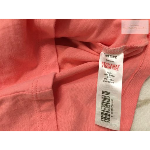 Nutmeg 8-9 év 128-134 cm rózsaszín, puha pamut  lány felső - újszerű,hibátlan