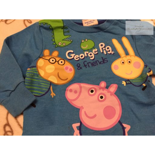 Mothercare 6-9 hó 9 kg Peppa - Jolie mintás pamut fiú felső/ pulóver-újszerű,hibátlan