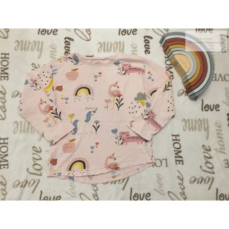 Next 6-7 év 122 cm  rózsaszín, flamingó-tigris-virágmintás pamut lány felső- újszerű,hibátlan   Next 6-7 év 122 cm  rózsaszín, flamingó-tigris-virágmintás pamut lány felső- újszerű,hibátlan