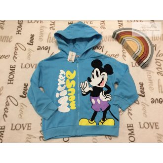  Mickey at George 4-5 év 104-110 cm  cm kék, Mickey  mintás - feliratos pamut fiú felső/ pulóver-új, címkés