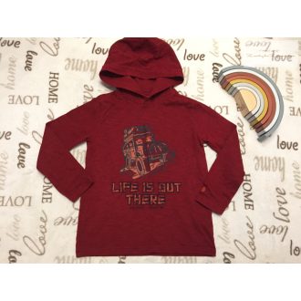   Fatface 7-8 éves 122-128 cm bordó, autó mintás feliratos pamut fiú felső újszerű,hibátlan