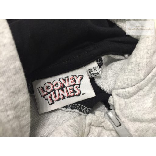 Looney Tunes 2-3 év 92-98 cm szürke, CSőrike-Tapsi Hapsi mintás pamut fiú felső - újszerű,hibátlan