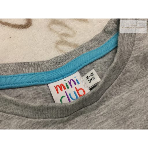 Mini Club 2-3 év 92-98 cm szürke, színes dinó mintás pamut fiú felső - újszerű,hibátlan