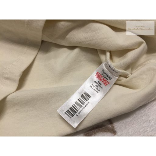 Nutmeg 11-12 év 146-152 cm bézs, simizős unikornis - virágmintás pamut lány felső - új, csak lecímkézve