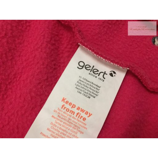 Gelert 11-12 év 146-152 cm rózsaszín puha polár lány felső/ pulóver- újszerű,hibátlan