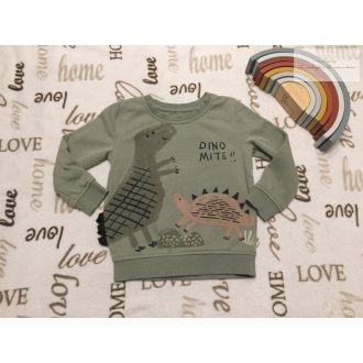   George 2-3 év 92-98  cm khaki, dinó mintás  pamut fiú felső/ pulóver- újjszerű,hibátlan