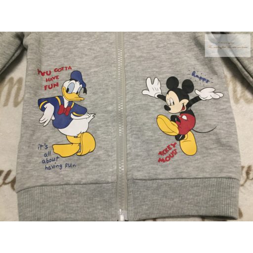 Disney at Primark 2-3 év 92-98 cm Donald-Mickey mintás puha pamut fiú felső/ pulóver-új, csak lecímkézve
