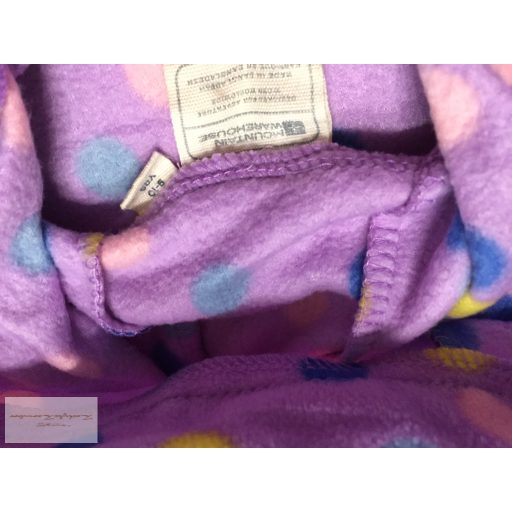 Mountain Warehouse 9-10 év 134-140 cm lila, színes pöttyös vékonyabb polár lány felső-újszerű,hibátlan