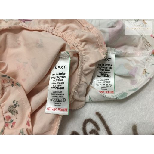 Next up to 3 month 6 kg nyuszi - virág - gomba mintás pamut  lány felső szett 2 db - újszerű,hibátlan