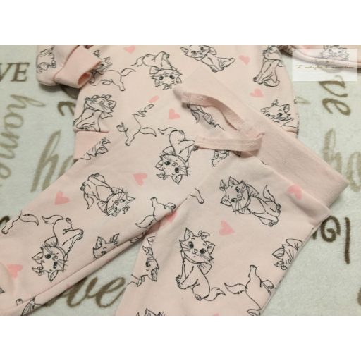 Disney at Primark 3-6 hó 62-68 cm rózsaszín, Marie cica mintás puha pamut lány szabadidő szett -újszerű,hibátlan