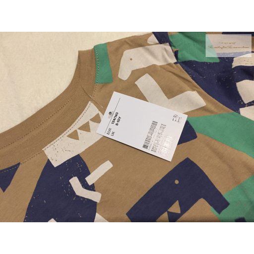 H§M 8-10 év 134-140 cm  dinó-állat-absztrakt mintás  pamut fiú felső szett 3 db - újak, csak lecímkézve