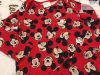 Disney 6-9 hó 68-74 cm piros,  Mickey mintás pamut fiú  szett- újszerű,hibátlan