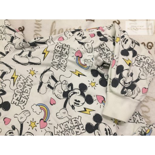 Disney Mickey 11-12 év 146-152 cm Mickey és szivárvány mintás  pamut lány szabadidő szett - újszerű, hibátlan
