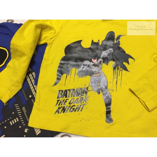 Batman 2-3 és 3-4 év kék - saárga, Batman mintás pamut fiú felső szett 2 db -újszerű,hibátlan