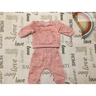 River Island 0-3 hó 56-62 cm rózsaszín, virágmintás puha pamut lány szabadidő szett - újszerű,hibátlan   River Island 0-3 hó 56-62 cm rózsaszín, virágmintás puha pamut lány szabadidő szett - újszerű,hibátlan