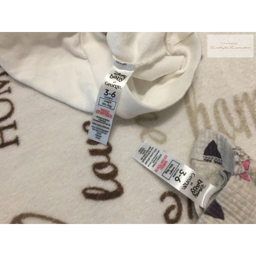 Disney at George 3-6 hó 62-68 cm  Marie cica mintás pamut lány felső és legging szett- újszerű,hibátlan