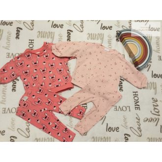   Fred§Flo, Seed baby 3-6 hó 68 cm nyuszi és virágmintás pamut lány szabadidő szett-  újszerű,hibátlan