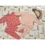Fred§Flo, Seed baby 3-6 hó 68 cm nyuszi és virágmintás pamut lány szabadidő szett-  újszerű,hibátlan