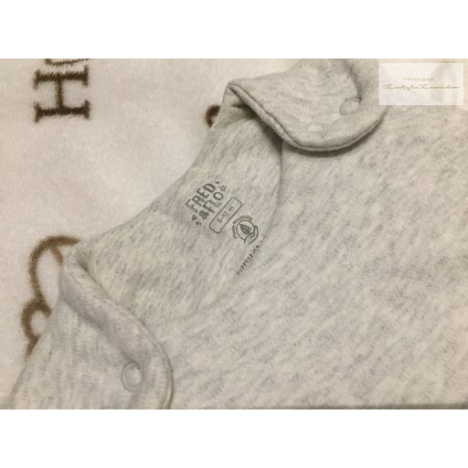 Fred§Flo 6-12 hó 68-80 cm szürke, hold- csillag mintás vastag pamut unisex hálózsák -újszerű,hibátlan