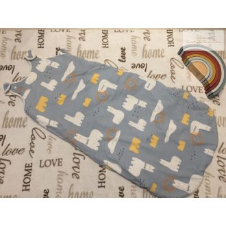   Lulu§Monkey 18-36 hó kék, felhő - nap - láma mintás puha pamut hálózsák -unisex- újszerű,hibátlan- 2,5 TOG