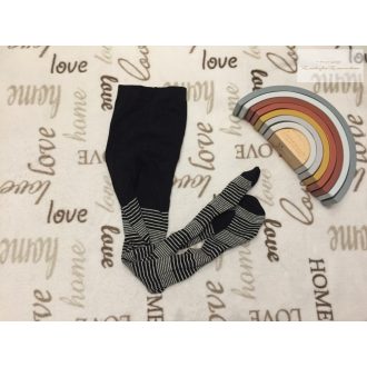   Primark 6-7 év 116-122 cm fekete, fehér csíkos  lány harisnya .-új állapotú
