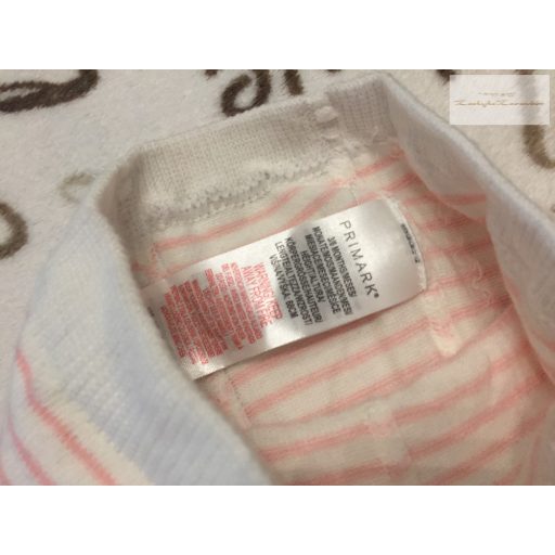 Primark 3-6 hó 62-68 cm rózsaszín csíkos lány harisnya-új állapotú