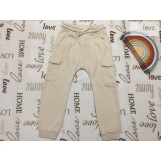   George 4  - 5  év 104 - 110  cm bézs oldalt zsebes pamut fiú nadrág/ jogger újszerű,hibátlan