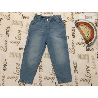   Denim 4-5 év 110 cm paperbag derekú, bő szabású farmer lány nadrág újszerű,hibátlan