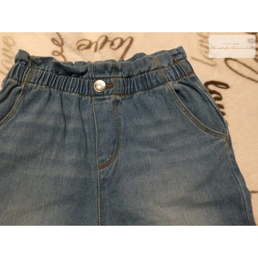 Denim 4-5 év 110 cm paperbag derekú, bő szabású farmer lány nadrág újszerű,hibátlan