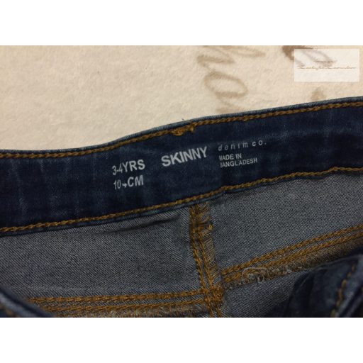 Denim 3-4 év 104 cm skinny  farmer fiú nadrág-újszerű,hibátlan