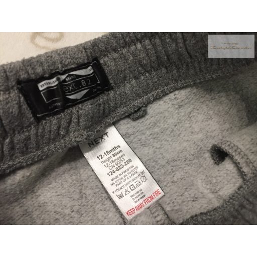 Next 12 - 18 hó 86 cm sötétszürke pamut fiú nadrág/ jogger -újszerű,hibátlan