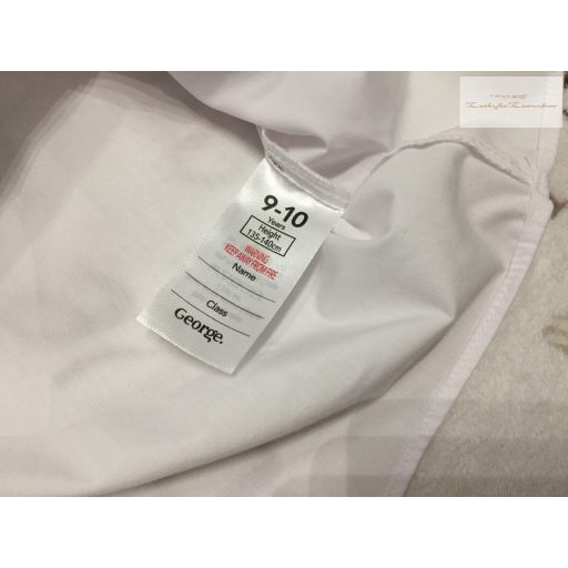 George 9-10 év 135 -140 cm fehér fiú ing - új, csak lecímkézve