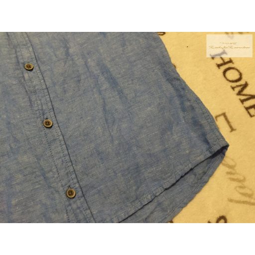 Next 8 év 128 cm kék, lenvászon fiú ing- újszerű,hibátlan