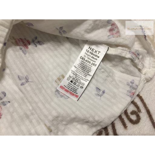 Next 12 - 18 hó 86 cm   fodros, virágmintás vékony pamut lány  felső/ ing-újszerű,hibátlan