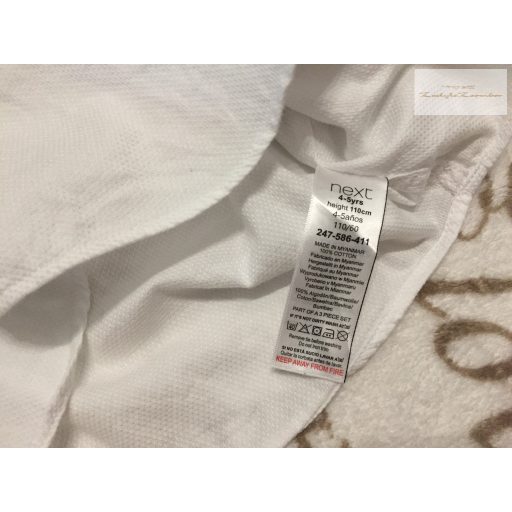 Next 4-5 év 110 cm fehér fiú ing-újszerű,hibátlan