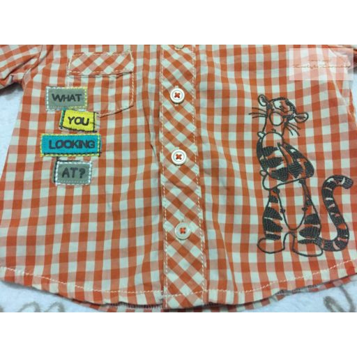Disney at George 0 - 3 hó  56 - 62 cm tigris mintás kockás fiú ing- újszerű,hibátlan