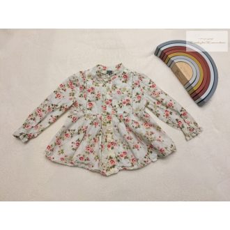  Zara 2-3 év 98 cm bézs, virágmintás lány ing- újszerű, hibátlan