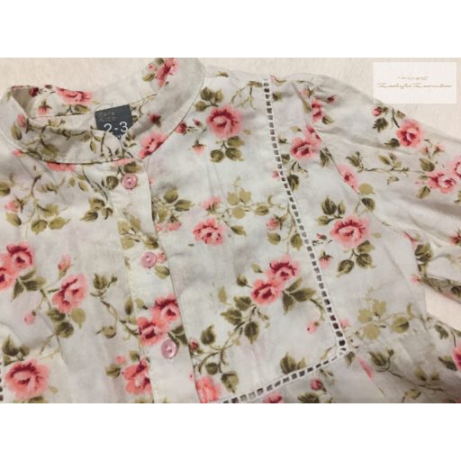 Zara 2-3 év 98 cm bézs, virágmintás lány ing- újszerű, hibátlan